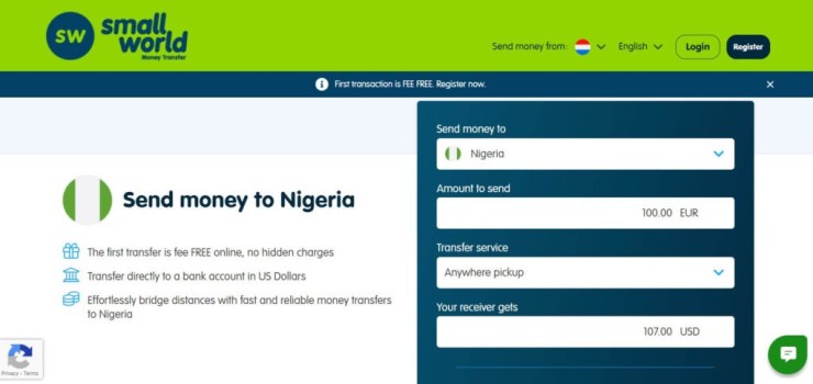 app for sending cash to Nigeria